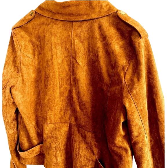 HAODUOYI Faux Seude Jacket, Size XXL, New Without Tag - Picture 15 of 16